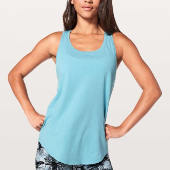 Lululemon Athletica Sleeveless Racerback Tank Top Blue 6 - Picture 1 of 6